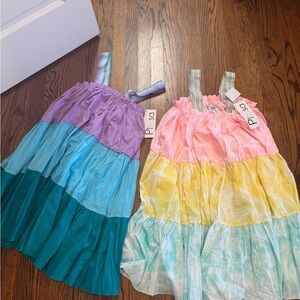NWT Pitusa Multicolor Tiered Dresses - Purple, Blue, Pink, Yellow